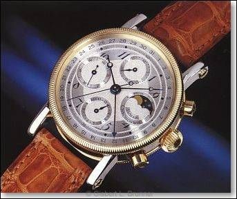 Kaliber Valjoux 7750 mit Zeigerdatum und Mondphasenanzeige im Modell "Lunar" von Chronoswiss.